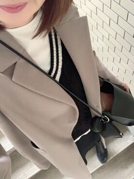 「LEPSIM（レプシィム）のアイテム（チェスターコート）」を使った、rii ＿❤︎さん（レディース・165cm）の冬コーディネート