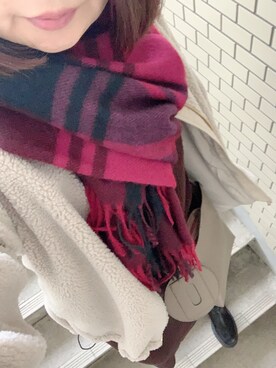 「LEPSIM（レプシィム）のアイテム（ノーカラーコート）」を使った、rii ＿❤︎さん（レディース・166cm）の冬コーディネート