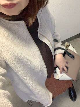 「LEPSIM（レプシィム）のアイテム（ノーカラーコート）」を使った、rii ＿❤︎さん（レディース・166cm）の冬コーディネート