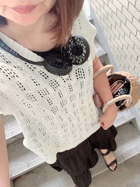 「きのうの」｜rii ＿❤︎さん（レディース・166cm）の夏コーディネート