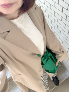 「LEPSIM（レプシィム）のアイテム（トレンチコート）」を使った、rii ＿❤︎さん（レディース・165cm）の春コーディネート