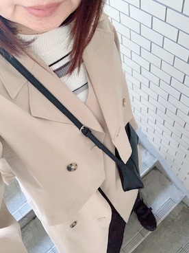 「LEPSIM（レプシィム）のアイテム（トレンチコート）」を使った、rii ＿❤︎さん（レディース・166cm）の冬コーディネート