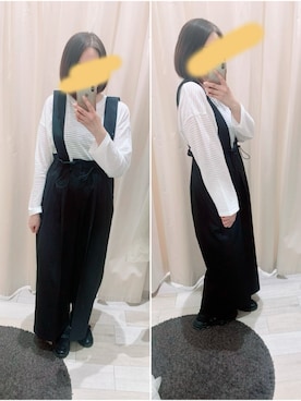 「新作」｜「アイテム（オールインワン・サロペット）」を使った、rii ＿❤︎さん（レディース・166cm）の春コーディネート