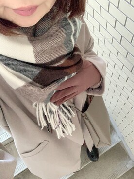 「LEPSIM（レプシィム）のアイテム（チェスターコート）」を使った、rii ＿❤︎さん（レディース・165cm）の冬コーディネート