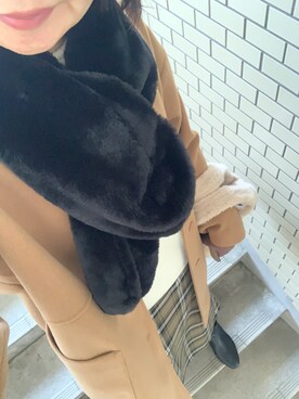「LEPSIM（レプシィム）のアイテム（ノーカラーコート）」を使った、rii ＿❤︎さん（レディース・166cm）の冬コーディネート