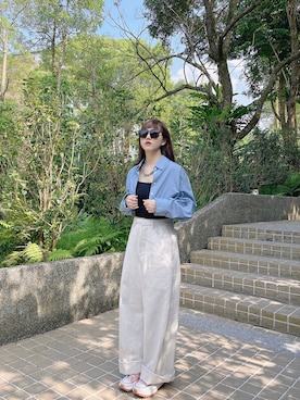 「CONVERSE（コンバース）のアイテム（その他シューズ）」を使った、Shan Chih さん（レディース・151cm）の秋コーディネート