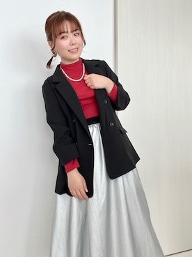 「Honeys（ハニーズ）のアイテム（ジャケット/アウター）」を使った、natsumi  パーソナルカラーさん（レディース・156cm）の春コーディネート