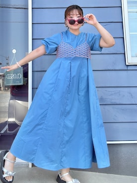 「アイテム（キャミソール）」を使った、natsumi  パーソナルカラーさん（レディース・156cm）の夏コーディネート