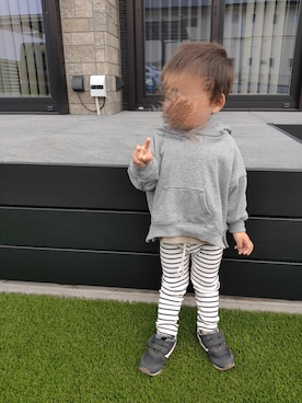「アイテム（パーカー）」を使った、KAHOさん（キッズ・90cm）の春コーディネート