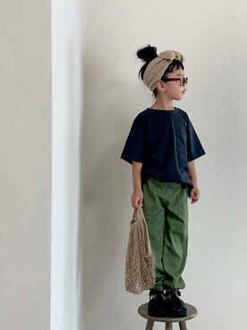 「アイテム（サンダル）」を使った、momono13さん（キッズ・110cm）の夏コーディネート