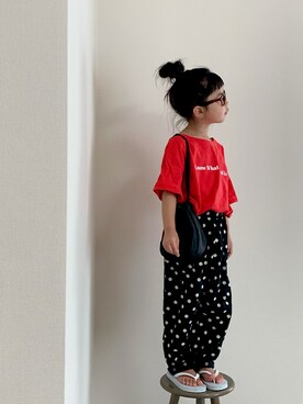 「アイテム（サンダル）」を使った、momono13さん（キッズ・110cm）の夏コーディネート