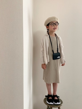 「アイテム（サンダル）」を使った、momono13さん（キッズ・120cm）の春コーディネート