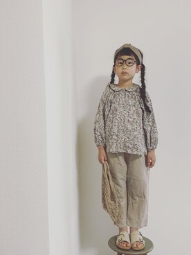 「アイテム（サンダル）」を使った、momono13さん（キッズ・120cm）の春コーディネート
