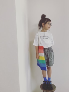 「アイテム（サンダル）」を使った、momono13さん（キッズ・120cm）の春コーディネート