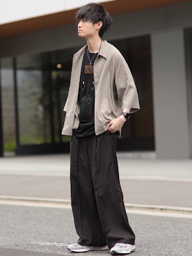 「はじめましてコーデ」｜「アイテム（アクセサリー）」を使った、こめさん（メンズ・177cm）の春コーディネート