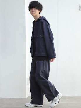 「MAISON KITSUNE」｜「アイテム（ブルゾン）」を使った、こめさん（メンズ・177cm）の春コーディネート