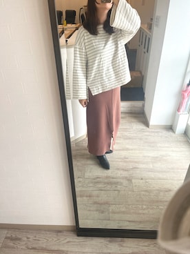 「SUGAR BISKET（シュガービスケット）のアイテム（スカート）」を使った、ななさん（レディース・164cm）の春コーディネート