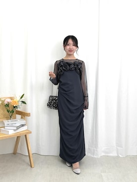 「Kana（カナ）のアイテム（ワンピース/ドレス、グレー系）」を使った、kana_staffさん（レディース・170cm）の夏コーディネート