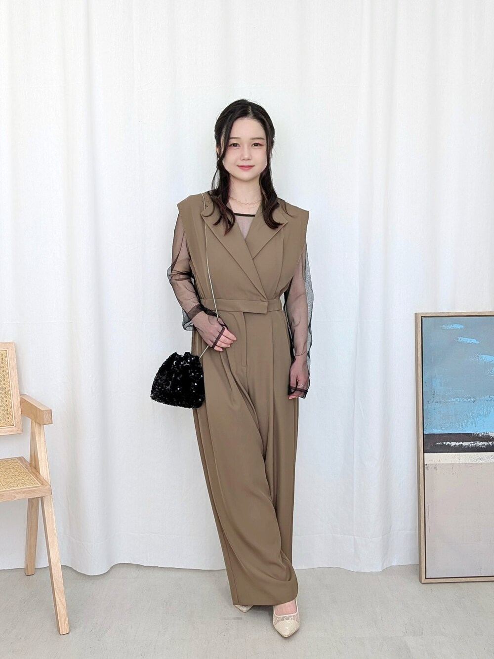Kana（カナ）の「シアートップス スタンドアウトカラー オールインワン