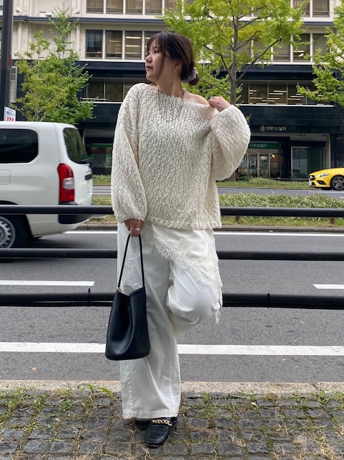 セール】ウールスラブロービングニット（ニット/セーター）｜DouDou