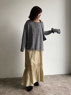 「DouDou（ドゥドゥ）のアイテム（ワンピース/ドレス）」を使った、sakuraさん（レディース・166cm）の春コーディネート