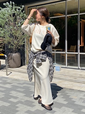 「アイテム（ショルダーバッグ）」を使った、sakuraさん（レディース・166cm・30代）の夏コーディネート