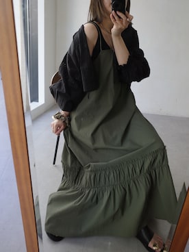 「DouDou（ドゥドゥ）のアイテム（ワンピース/ドレス）」を使った、sakuraさん（レディース・166cm）の春コーディネート