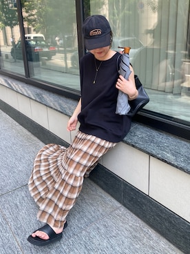 「アイテム（Tシャツ/カットソー）」を使った、sakuraさん（レディース・166cm・30代）の夏コーディネート