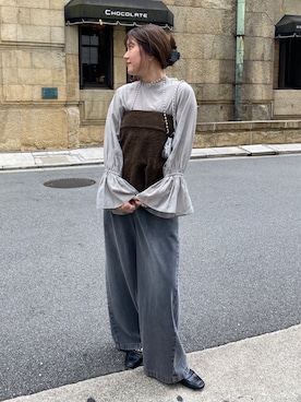 「アイテム（その他トップス）」を使った、sakuraさん（レディース・166cm）の秋コーディネート