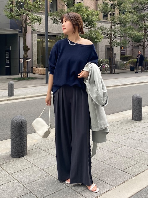 サイドレースタックワイドパンツ（その他パンツ）｜DouDou（ドゥドゥ