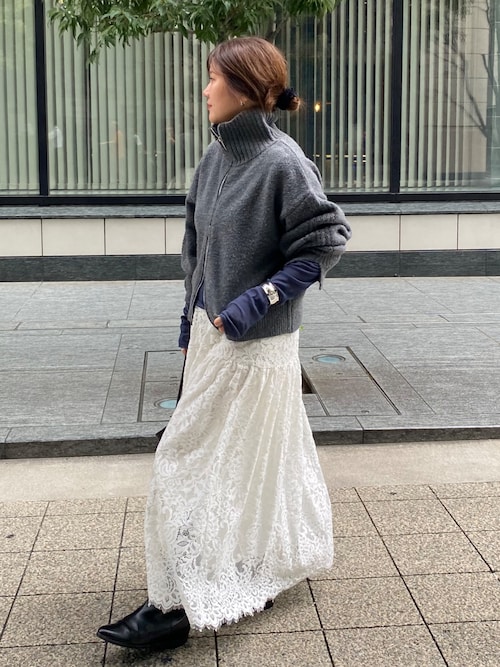 スカラレースフレアスカート（スカート）｜DouDou（ドゥドゥ）の
