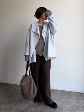 「DouDou（ドゥドゥ）のアイテム（パンツ）」を使った、sakuraさん（レディース・166cm）の秋コーディネート
