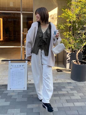 「DouDou（ドゥドゥ）のアイテム（パンツ）」を使った、sakuraさん（レディース・166cm）の春コーディネート