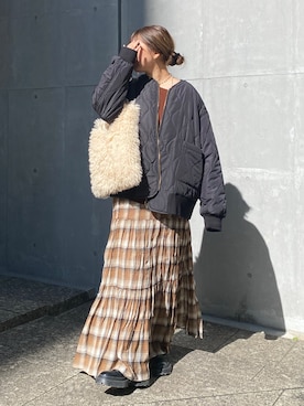 「アイテム（その他アウター）」を使った、sakuraさん（レディース・166cm・30代）の冬コーディネート