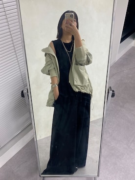 「DouDou（ドゥドゥ）のアイテム（パンツ）」を使った、sakuraさん（レディース・166cm）の春コーディネート