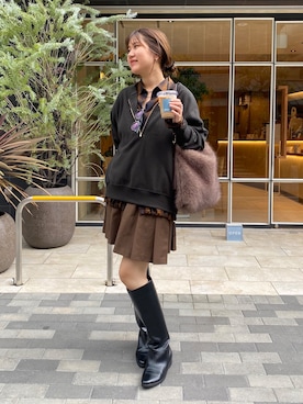 「アイテム（ブーツ）」を使った、sakuraさん（レディース・166cm・30代）の冬コーディネート