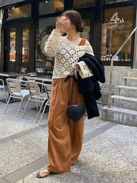 「アイテム（タンクトップ）」を使った、sakuraさん（レディース・166cm）の夏コーディネート