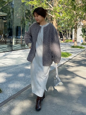「シャギー」｜「アイテム（ワンピース/ドレス）」を使った、sakuraさん（レディース・165cm）の秋コーディネート