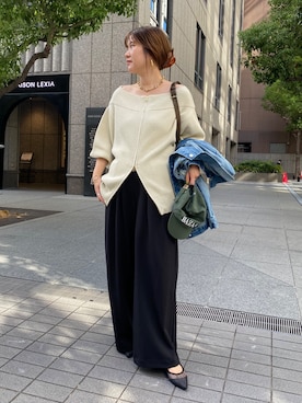 「ジージャン」｜「アイテム（その他アウター）」を使った、sakuraさん（レディース・165cm）の秋コーディネート