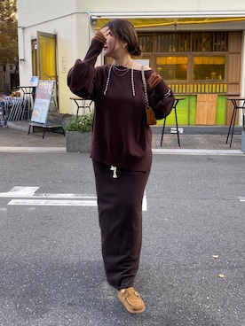 「アイテム（ネックレス）」を使った、sakuraさん（レディース・166cm・30代）の冬コーディネート