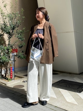 「アイテム（シュシュ）」を使った、sakuraさん（レディース・166cm）の夏コーディネート