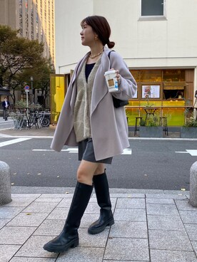 「重ね着ベストシーズン」｜「アイテム（その他アウター）」を使った、sakuraさん（レディース・165cm）の秋コーディネート