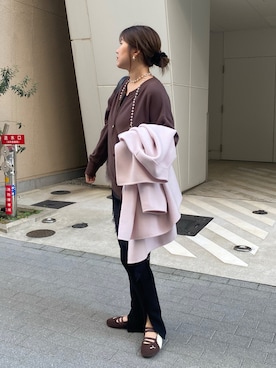 「アイテム（キャミソール）」を使った、sakuraさん（レディース・166cm）の冬コーディネート