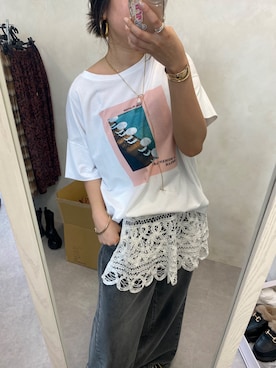 「アイテム（ストール/ショール）」を使った、sakuraさん（レディース・166cm）の夏コーディネート