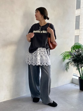 「アイテム（バレエシューズ）」を使った、sakuraさん（レディース・166cm・30代）の夏コーディネート