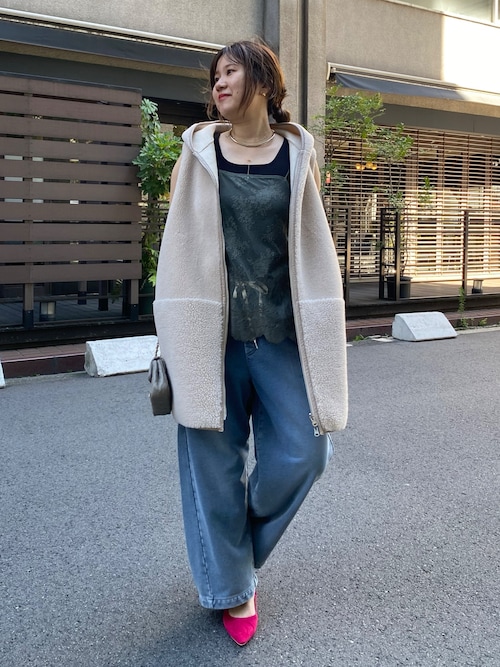 セール】ボア切替フーディージレ（ベスト）｜DouDou（ドゥドゥ）の