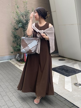 「アイテム（ワンピース）」を使った、sakuraさん（レディース・166cm）の夏コーディネート