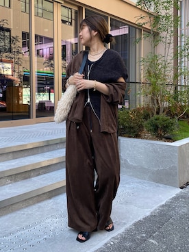 「アイテム（カーディガン/ボレロ）」を使った、sakuraさん（レディース・166cm・30代）の冬コーディネート