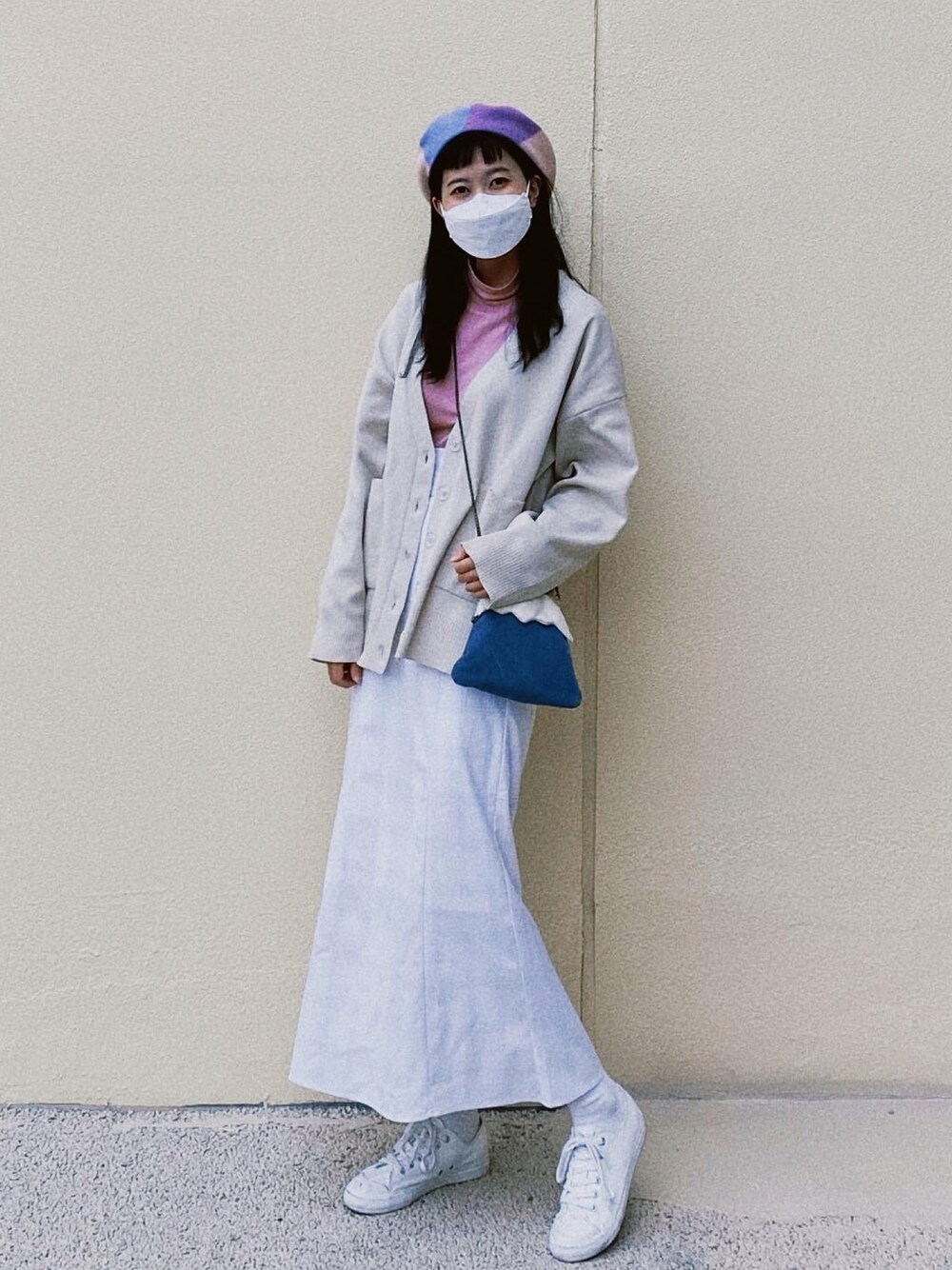 「休閒、女人味、帽子、日系、ootd、粉嫩、LOWRYS FARM、Heather、日系穿搭」｜「LOWRYS FARMのアイテム（その他トップス、ピンク系）」を使った、Lily さん（レディース・167cm）の冬コーディネートの1枚目の写真