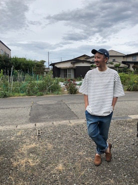 「URBAN RESEARCH（アーバンリサーチ）のアイテム（ローファー）」を使った、noraさん（メンズ・175cm）の秋コーディネート